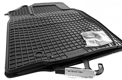 PETEX Gummimatten passend für Sandero ab 07/2008-10/2012 / Sandero Stepway ab 10/2009-10/2012 / Sandero II ab 11/2012 Fußmatten schwarz 4-teilig