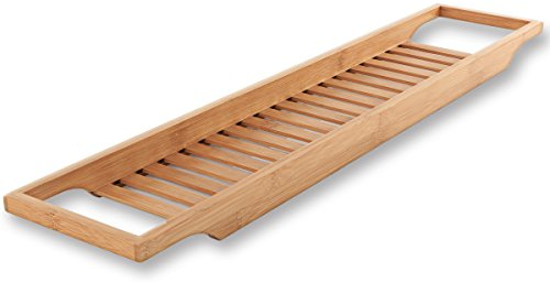 Torrex® 30540 Mensola bagno Bamboo in varie dimensioni Vasca da bagno (74 x 15 x 3,5 cm)