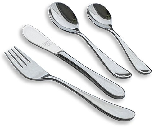 Sterngraf Zwilling Filou Kinderbesteck MIT Gravur (z.B. Namen) 4tlg. von ZWILLING J.A. Henckels inkl. Namensgravur, Taufgeschenke für Mädchen & Jungen Geschenke zur Geburt Taufe