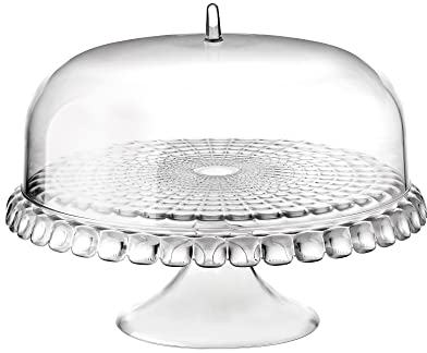 Guzzini - Tiffany, Alzata Torte con Campana - Trasparente, Ø 36 x h28 cm - 19940000