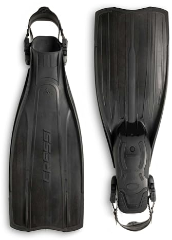 Cressi Unisex, Open Heel Tauchen Flossen, Schwarz, M/L (41/43)