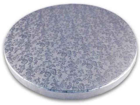 Cake Company Tortenplatte rund 35cm Ø | Cake Board rund | auch für dicke und mehrstöckige Torten | hochwertige silber Alukaschierung | 10mm dick, 1 Stück