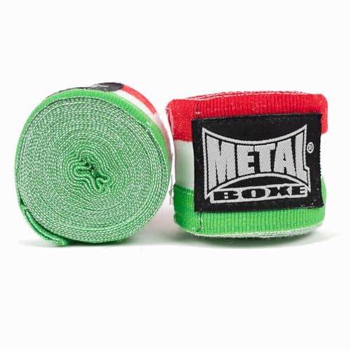 METAL BOXE - Trainingsbandage, Grün/Weiß/Rot, 4 m