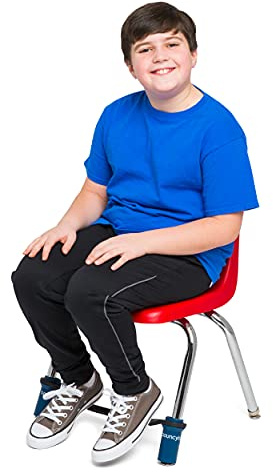 Bouncyband Original Bouncy Bands for Chairs, Blue, 1 Count – Chair Bands for 13” to 17” Wide Chair Legs with 1.5” Diameter Support Pipes – Silent Sensory Tool Increases Focus & Relieves Stress