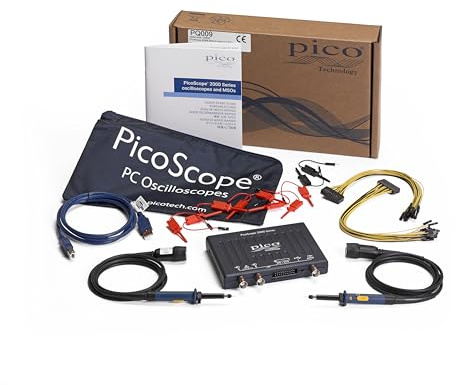 Pico Technology PicoScope 2206B Oszilloskop 2 Kanal MSO Mischsignalsysteme 50 MHz USB Digitaloszilloskop inkl. 2 Kanäle, Tastköpfen und PS7 Software für Windows, Mac, Linux