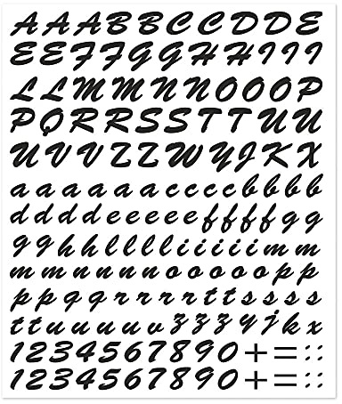 4R Quattroerre.it 1231 Selbstklebende Buchstaben Kit, Schwarz