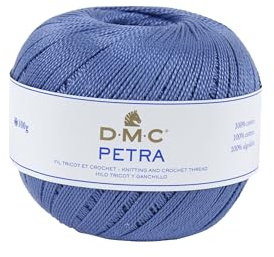 DMC Petra Garn, 100% bomull, jeansblå (5797), storlek 5