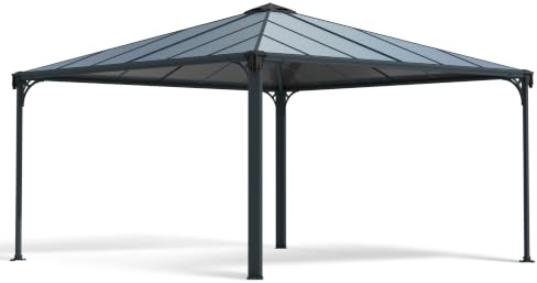 Palram Canopia Palermo 4300 Gartenpavillon: Höchst Widerstandsfähig, Hardtop Pavillon 429 x 429 cm. Robuste Aluminiumkonstruktion Mit Dach Aus Polycarbonat. Ideal als freistehende Überdachung.