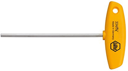 Wiha Stiftschlüssel mit Quergriff Sechskant, Zoll-Ausführung glanzvernickelt (02808) 7/32 x 150 mm