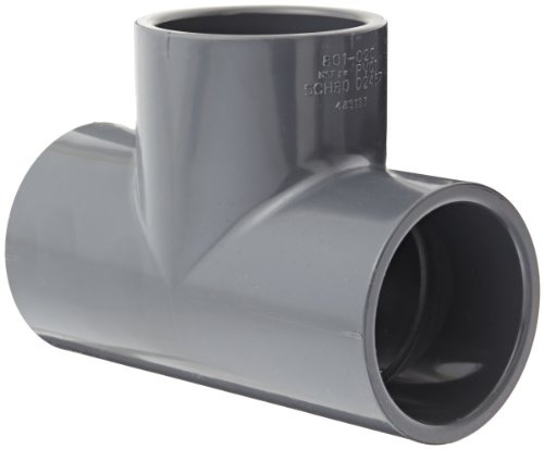 Spears 801 Series PVC Pipe Fitting, Tee, Schedule 80, 2 Socket