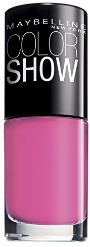Maybelline New York Make-Up Nailpolish Color Show Nagellack Pink Boom/Ultra glänzender Farblack in knalligem Pink, 1 x 7 ml