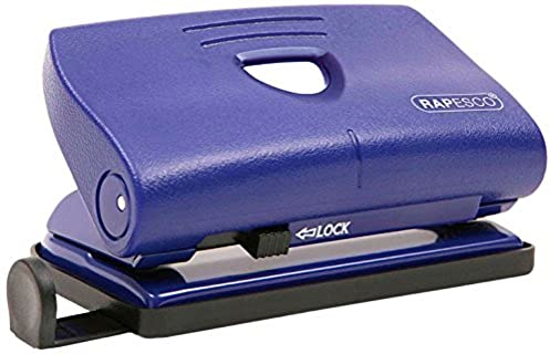 Rapesco PF87S0L1 810-P 2-fach-Locher, 12 Blatt Stanzkapazität, Blau