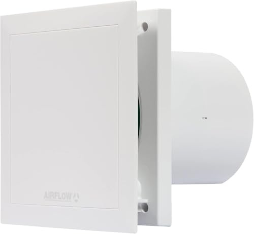 Airflow QT150T Extractor con Temporizador, 150 mm, Fabricado en Alemania, 35 dB, 2 Velocidades, Hasta 72 l/s, QuietMark, 6/10 W, Garantía 3 Años