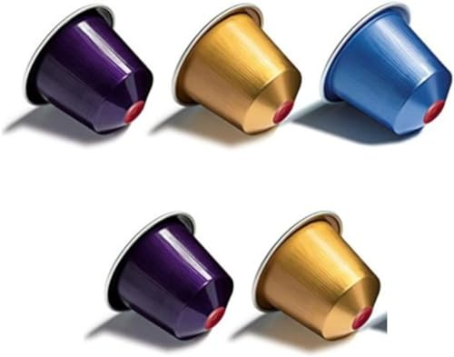 Lot de 50 variétés Nespresso - Decaffeinato Arpeggio, Vivalto, Volluto