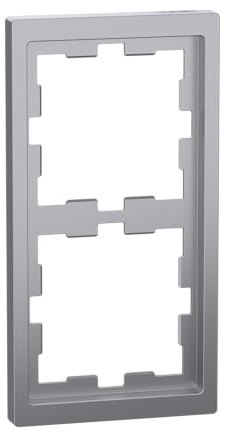 Schneider Electric Merten D-Life-Rahmen, 2-fach, MEG4020-6536 | Für Steckdosen und Schalter, IP20, System Design, edelstahl