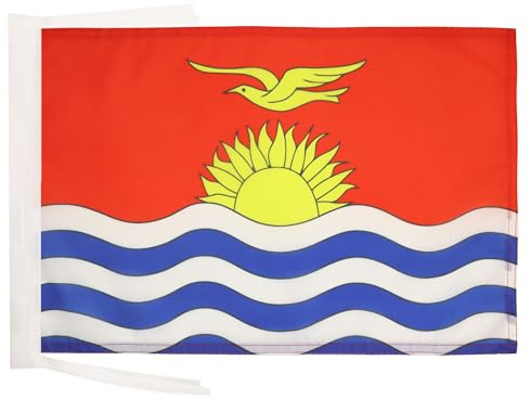 AZ FLAG Bandera Kiribati 45x30 cm Kiribatiana Poliéster 100D Cuerdas | Uso interior y exterior Enseña costuras dobles y bordes reforzados