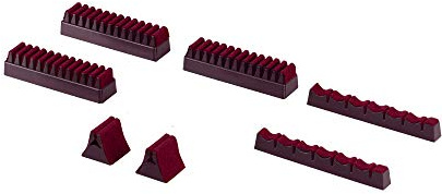 Gedotec Besteckhalter-Sortiment Besteckeinsatz selbstklebend mit Filzauflage | für 50-teiliges Besteck | Filz ist WEINROT | Besteckeinlage für Schubladen & Schubkasten | 1 Stück - Besteck-Halter Filz