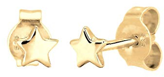 Elli Premium Ohrringe Damen Sterne Stern Astro Trend Star 585 Gelbgold