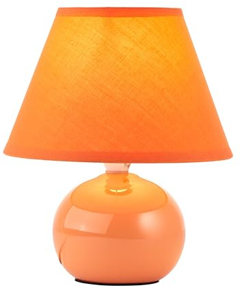 BRILLIANT lamp Primo lámpara de mesa melocotón | 1x D45, E14, 40W, adecuado para lámparas de caída (no incluidas) | Escala A ++ a E | Con interruptor de cable