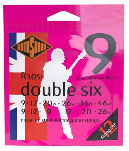Rotosound Nickelsaiten für 12-saitige E-Gitarren Extra Light 8-8/10-10/14-8/24-11/32-17/40-22