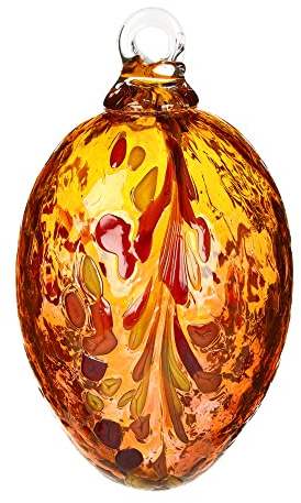 Marolin Handgefertigtes Osterei aus Glas, goldtopas