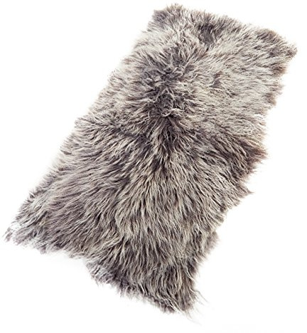 Reissner Lammfelle Tibet Lammfell Auflage TP1 60x120cm Farbe dunkelgrau (Tops) JAY33 TP1