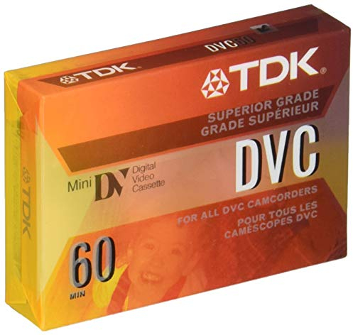 TDK – Schwarz Video Kassette, 60 Minuten, 2 Stück pro Packung, Video-Kassette, BLANK_STORAGE_MEDIA, DVC, Schwarz