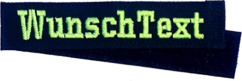Namensschild MIT KLETT - Bestickt mit eigenem Namen/Text (120mm) - personalisiert