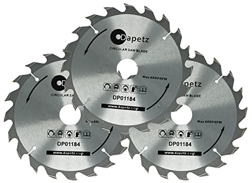 Dapetz ® 235mm TCT Circular Wood Saw Blades 24, 40 & 48 Teeth 30mm Bore for Hardwoods, Softwoods & Chipboards Compatible with Various Circular Saws 3PCS