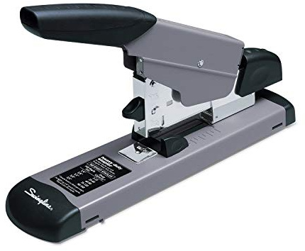 Swingline kraftig häftapparat, 160 ark hög kapacitet, hållbar häftapparat för kontorsskrivbord, justeringsguide, kommersiell skrivbordshäftapparat för hemmakontor eller skrivbordstillbehör, svart/grå