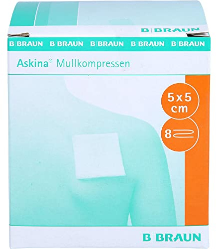 Askina Mullkompressen 5X5cm 8-fach steril, 50St