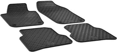 WALSER DirtGuard Gummi Fussmatten Auto für Seat Ibiza IV 2008-2017, Ibiza IV ST 2010-2016, VW Polo V 2009-2022, 100% passgenaue Auto Fußmatten, robuste Universal Fußmatte Auto, Gummimatten Auto