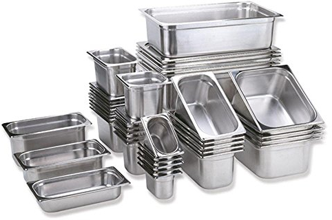 Recipiente APS 81400 GN 1/4, recipiente gastronorm de acero inoxidable, dimensiones 264 x 162 mm/altura 20 mm/volumen 0,5 litros