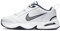 Nike Herren Air Monarch IV Fitnessschuhe, Weiß Midnight Navy Metallic Silver, 38.5 EU