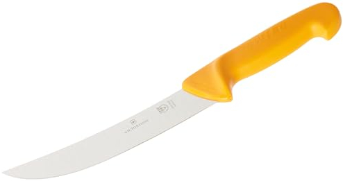 Victorinox, 5.8434.20, Swibo, Bankmesser, Extra scharfe Klinge, mit geradem Schliff, robuster Kunststoff-Griff, Orange, Made in Switzerland, Spülmaschinengeeignet