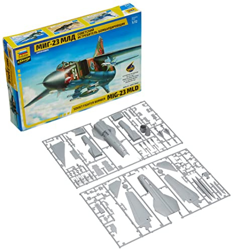 Zvezda 500787218 500787218-1:72 MIG-23 MLD Soviet Fighter - Kit di Montaggio per modellini in plastica, per Principianti, Mimetico