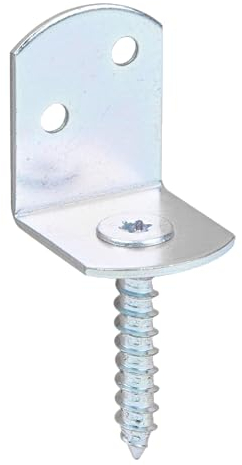 Alberts 213442 Flechtzaunhalter L-Form | in verschiedenen Ausführungen | galvanisch gelb verzinkt | Gesamthöhe 83 mm