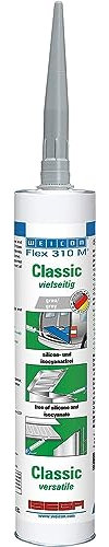 WEICON Flex 310 M Classic 1-Komponenten-Kleber elastisch Dichtstoff grau, 310 ml