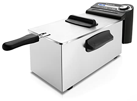 Taurus Professional 4 - Freidora de aceite 4L, 2200W. 2kg de patatas. Resistencia sumergida. Posición escurrido. Piloto luminoso. Regulador de temperatura. Desmontable. Acero inoxidable
