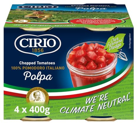 CIRIO Polpa Chopped Tomatoes, Italian, Canned, Tinned 4 x 400g