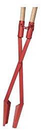 IDEAL Erdlochausheber Jumbo mit 2 Eschen-Stielen 90 cm Einsatzzweck Variabler Lochdurchmesser 110-280 mm – für kleine bis mittelgroße trichterförmigen Löcher für Pfähle/Zaunpfosten