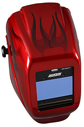 Jackson Safety Insight Variable Auto Darkening Welding Helmet (46138), HaloX , ADF, I2 Flame Graphic