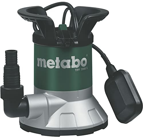 Metabo Klarwasser-Tauchpumpe TPF 7000 S (0250800002) Karton, Nennaufnahmeleistung: 450 W, Max. Fördermenge: 7000 l/h, Max. Förderhöhe: 6 m