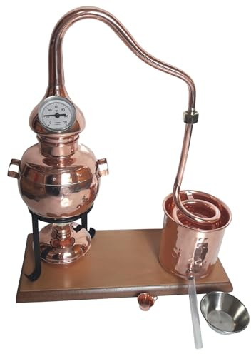 Dr. Richter Destillieranlage Alambic Classico mit Thermometer (0,5 Liter) | Destillieranlage für Hydrolate (Pflanzenwasser), destilliertes Wasser
