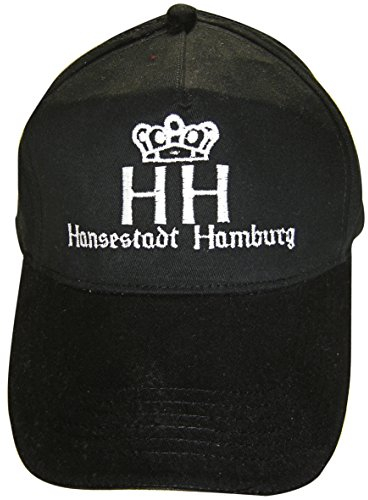 Fan-O-Menal Baseballcap mit Einstickung - H H Hansestadt Hamburg - 68873-1 schwarz