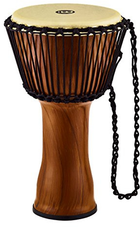 Meinl Percussion Rope Tuned Travel Series Djembe, Braun (PADJ3-M-Y)