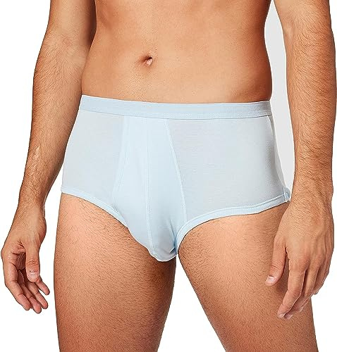Eminence - Slip Homme Taille Haute Ouvert - 100% Coton Peigné - Avants Doublé - Label Oeko-TEX® Standard 100 - Maintien Supérieur, Grand Confort, Hypoallergénique