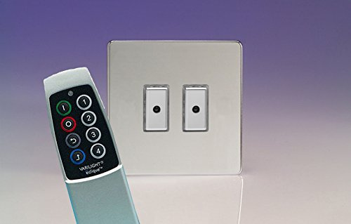Varilight JDCE102S Dimmer Switch Polished Chrome 2 Gang