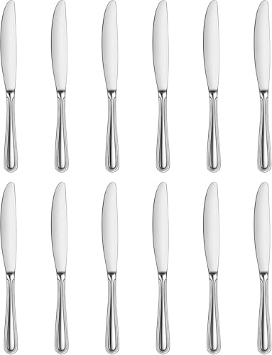 New Star Foodservice Slimline Pattern 18/0 Stainless Steel Dinner Knife, 9-Inch, Set of 12, Commercial Grade