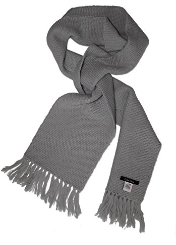 Posh Gear Damen Alpaka Schal Scaldante aus 100% Alpakawolle, 160cm x 20 cm, grau